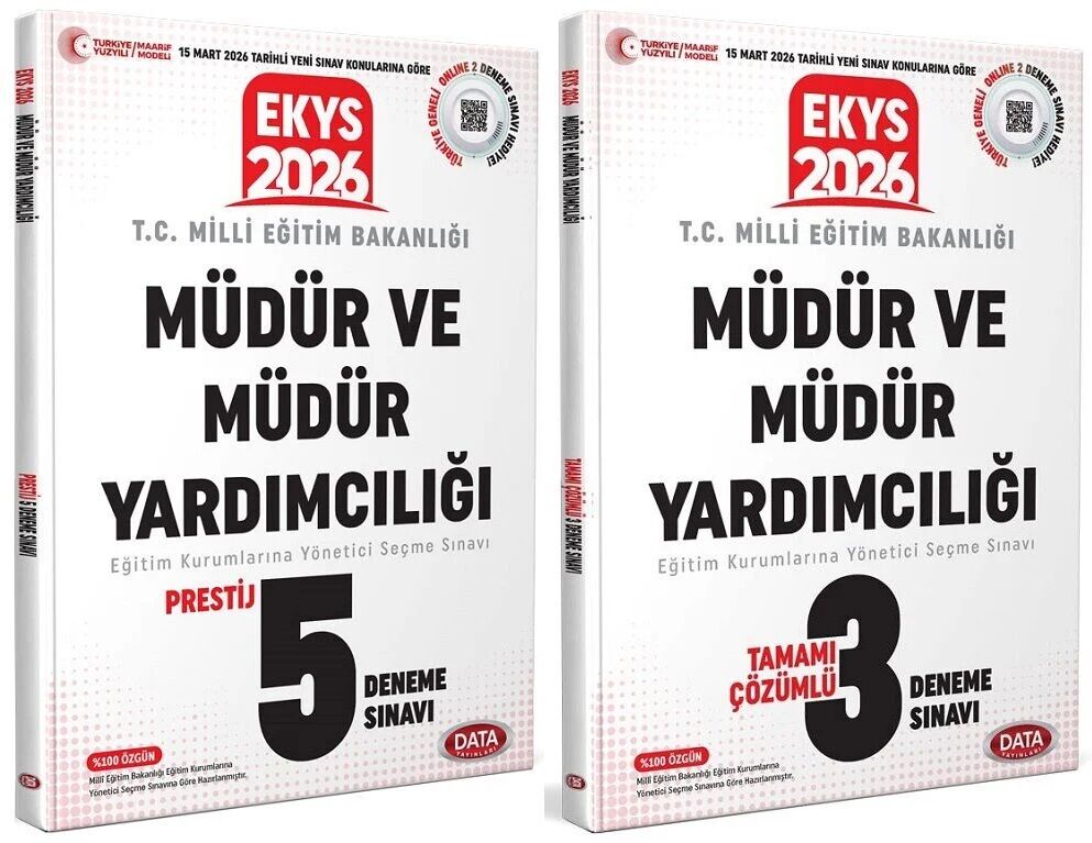 Data 2026 MEB EKYS Müdür ve Yardımcılığı 5+3 Deneme 2 li Set Data Yayınları