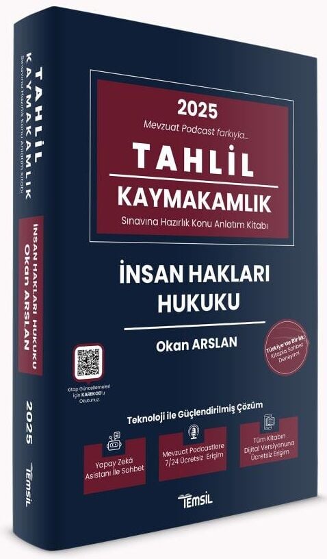 Temsil 2025 TAHLİL Kaymakamlık İnsan Hakları Hukuku Konu Anlatımı - Okan Arslan Temsil Yayınları
