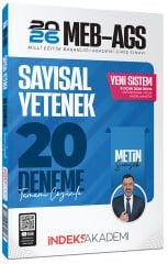 YENİ AGS - İndeks Akademi 2026 MEB-AGS Sayısal Yetenek 20 Deneme Çözümlü - Metin Şimşek İndeks Akademi Yayıncılık