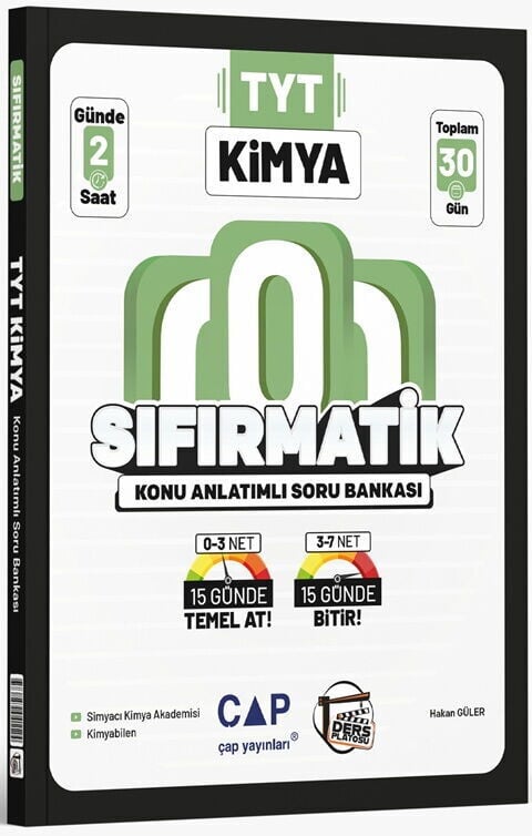 Ders Platosu YKS TYT Kimya Sıfırmatik Konu Anlatımlı Soru Bankası Ders Platosu