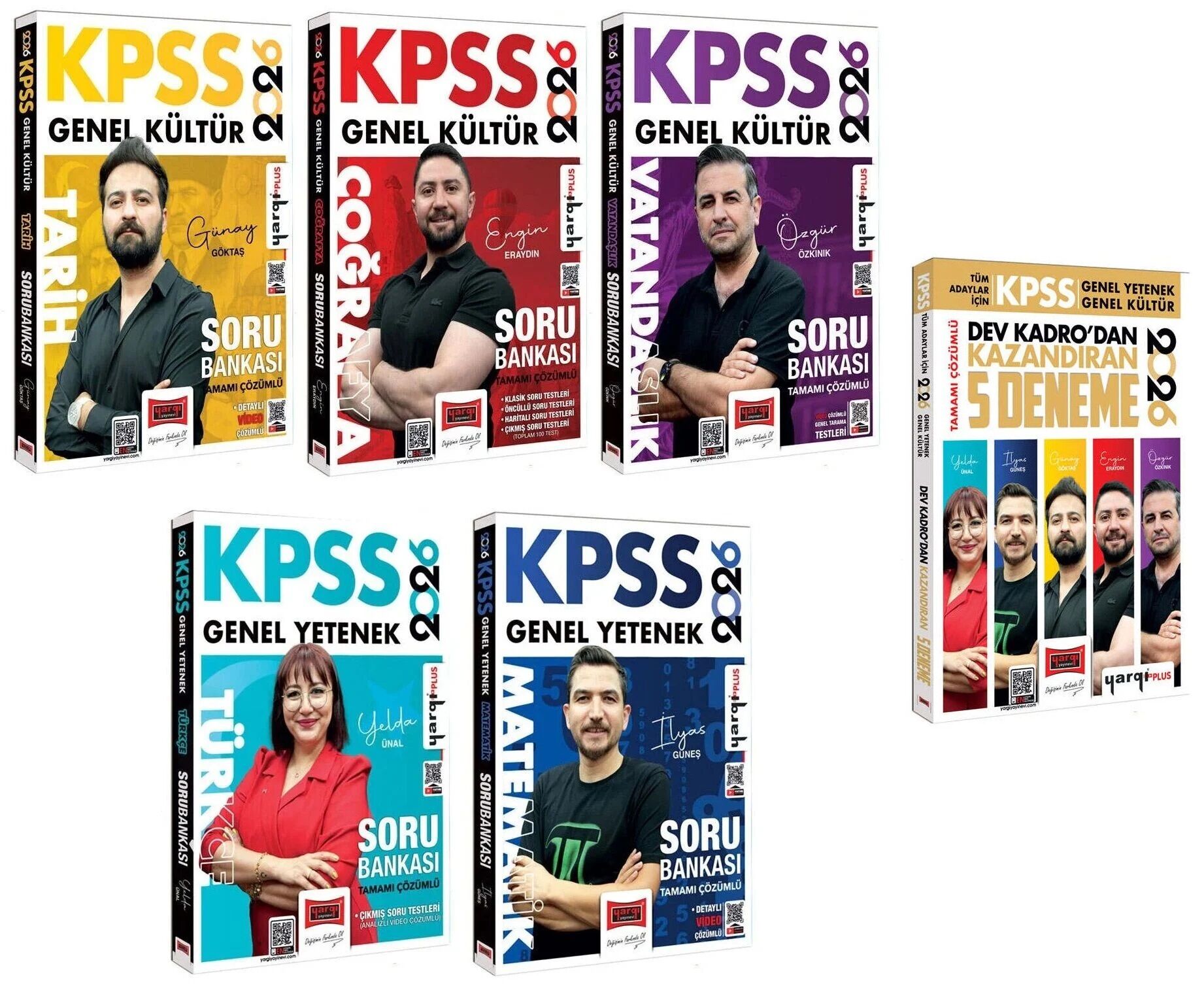 Yargı 2026 KPSS Genel Yetenek Genel Kültür Soru Bankası + 5 Deneme 6 lı Set Yargı Yayınları