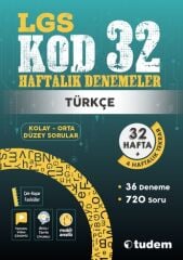 Tudem LGS TC Türkçe Kod 32 Haftalık Denemeler Tudem Yayınları
