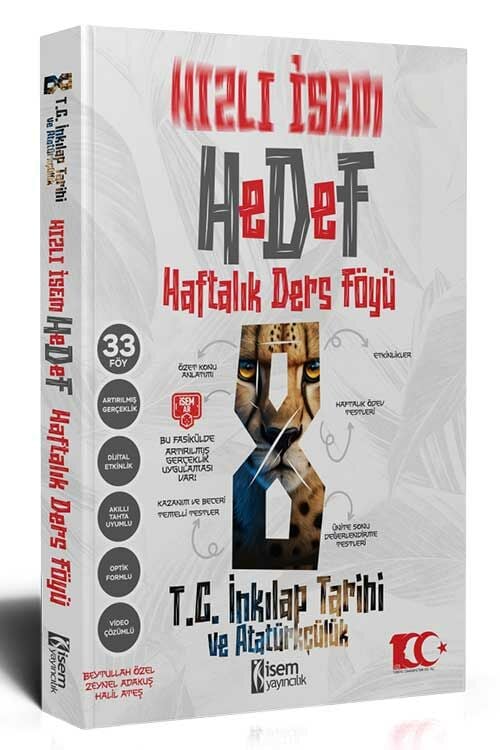 İsem 8. Sınıf Hızlı İsem TC İnkılap Tarihi ve Atatürkçülük Hedef Haftalık Ders Föyü İsem Yayıncılık