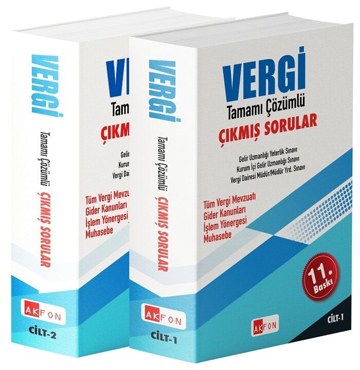 Akfon GUY Gelir Uzman Yardımcılığı Vergi Çıkmış Sorular Çözümlü Set 11. Baskı Akfon Yayınları