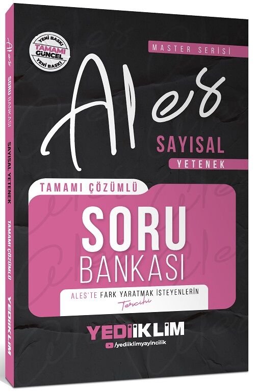 Yediiklim 2026 ALES MASTER Sayısal Yetenek Soru Bankası Çözümlü Yediiklim Yayınları