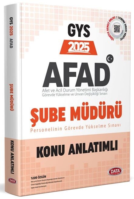 Data 2025 GYS AFAD Şube Müdürü Konu Anlatımlı Görevde Yükselme Data Yayınları