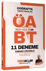 SÜPER FİYAT - Yediiklim 2026 ÖABT MEB-AGS Coğrafya Öğretmenliği 11 Deneme Çözümlü - Ramazan Kocakaya Yediiklim Yayınları