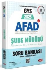 Data 2025 GYS AFAD Şube Müdürü Soru Bankası Çözümlü Görevde Yükselme Data Yayınları