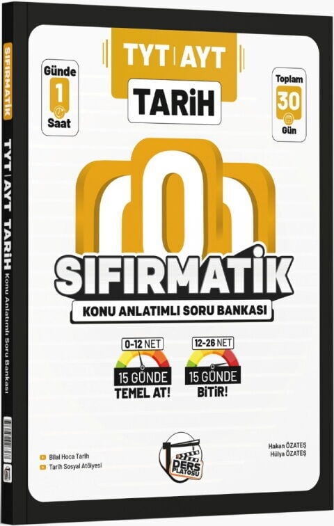 Ders Platosu YKS TYT AYT Tarih Sıfırmatik Konu Anlatımlı Soru Bankası Ders Platosu
