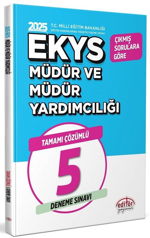 SÜPER FİYAT - Editör 2025 MEB EKYS Müdür ve Yardımcılığı 5 Deneme Çözümlü Editör Yayınları