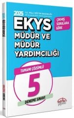 SÜPER FİYAT - Editör 2025 MEB EKYS Müdür ve Yardımcılığı 5 Deneme Çözümlü Editör Yayınları(Kopya)