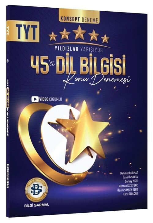 Bilgi Sarmal YKS TYT Dil Bilgisi Yıldızlar Yarışıyor 45 li Deneme Bilgi Sarmal Yayınları