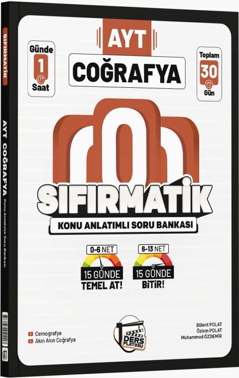 Ders Platosu YKS AYT Coğrafya Sıfırmatik Konu Anlatımlı Soru Bankası Ders Platosu