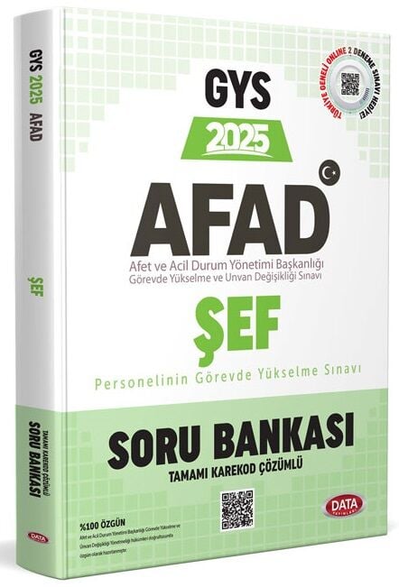 Data 2025 GYS AFAD Şef Soru Bankası Çözümlü Görevde Yükselme Data Yayınları