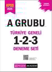 Pegem 2025 KPSS A Grubu Türkiye Geneli 3 Deneme Çözümlü (1-2-3) Pegem Akademi Yayınları