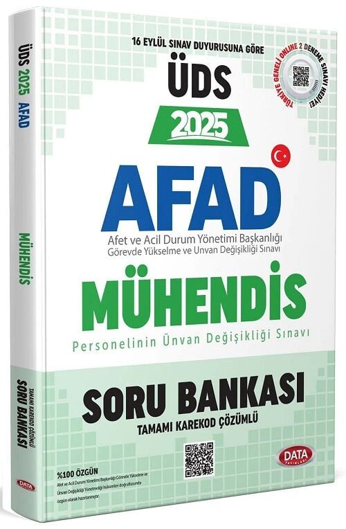 Data 2025 GYS ÜDS AFAD Mühendis Soru Bankası Çözümlü Görevde Yükselme Ünvan Değişikliği Data Yayınları