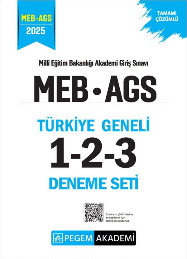 Pegem 2025 MEB-AGS Türkiye Geneli 3 Deneme Çözümlü (1-2-3) Pegem Akademi Yayınları