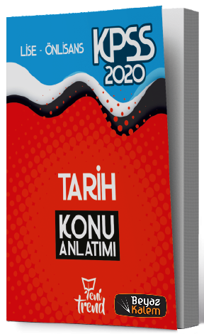 SÜPER FİYAT - Yeni Trend 2020 KPSS Lise Ön Lisans Tarih Konu Anlatımı Yeni Trend Yayınları
