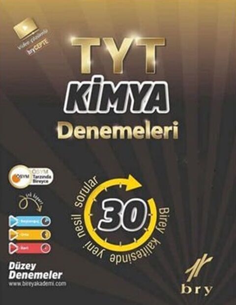 Birey YKS TYT Kimya 30 lu Deneme Birey Yayınları