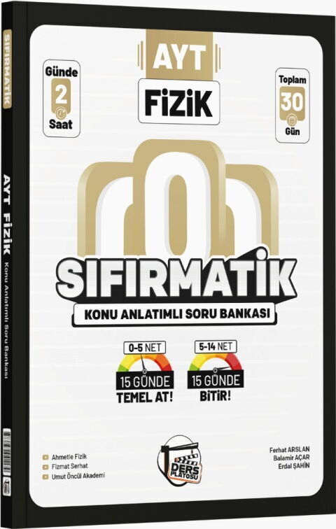 Ders Platosu YKS AYT Fizik Sıfırmatik Konu Anlatımlı Soru Bankası Ders Platosu