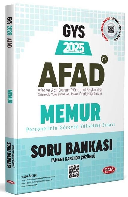 Data 2025 GYS AFAD Memur Soru Bankası Çözümlü Görevde Yükselme Data Yayınları