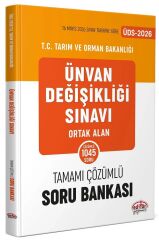Editör 2026 GYS ÜDS Tarım ve Orman Bakanlığı Ortak Alan Soru Bankası Çözümlü Görevde Yükselme Ünvan Değişikliği Editör Yayınları