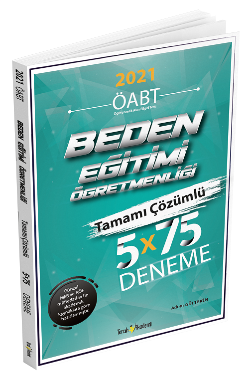 SÜPER FİYAT - Tercih Akademi 2021 ÖABT Beden Eğitimi Öğretmenliği 5x75 Deneme Çözümlü Tercih Akademi Yayınları