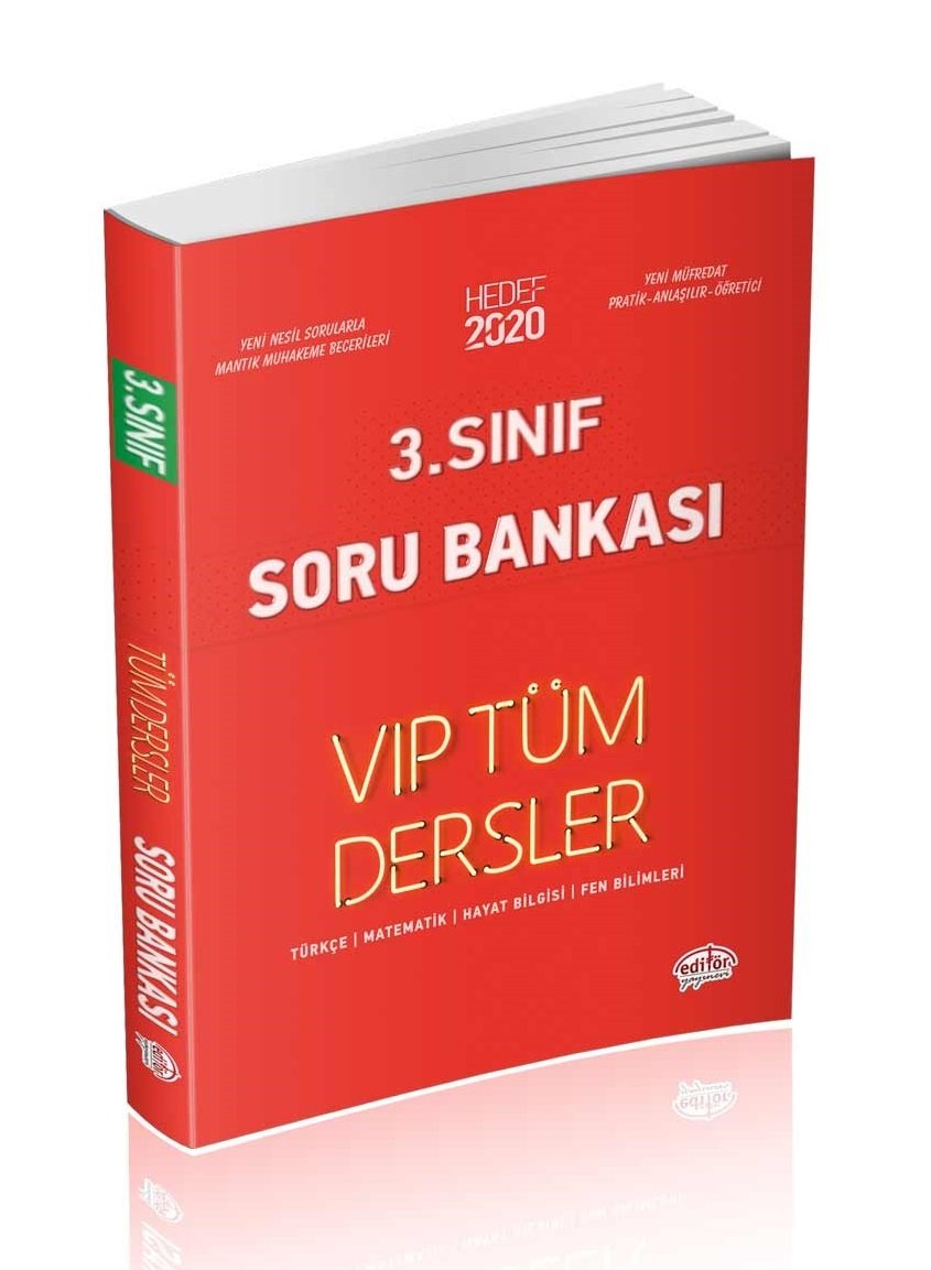 Editör 2020 3. Sınıf VIP Tüm Dersler Etkinliklerle Soru Bankası Editör Yayınları