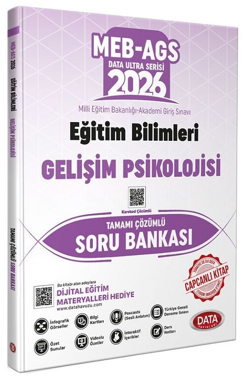 YENİ AGS - Data 2026 MEB-AGS Eğitim Bilimleri Gelişim Psikolojisi Soru Bankası Çözümlü Ultra Serisi Data Yayınları