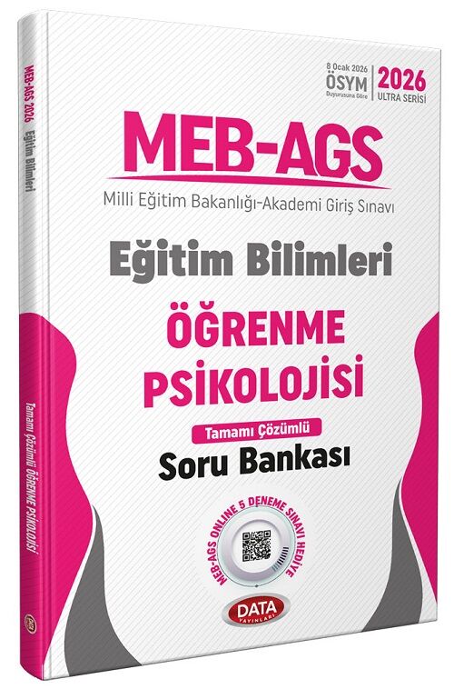 YENİ AGS - Data 2026 MEB-AGS Eğitim Bilimleri Öğrenme Psikolojisi Soru Bankası Çözümlü Ultra Serisi Data Yayınları