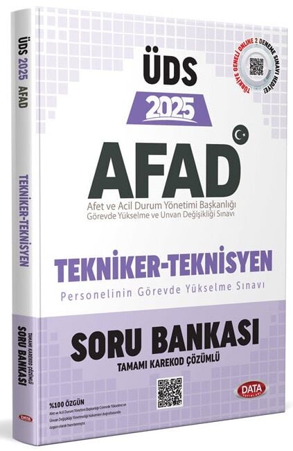Data 2025 GYS ÜDS AFAD Tekniker-Teknisyen Soru Bankası Çözümlü Görevde Yükselme Ünvan Değişikliği Data Yayınları