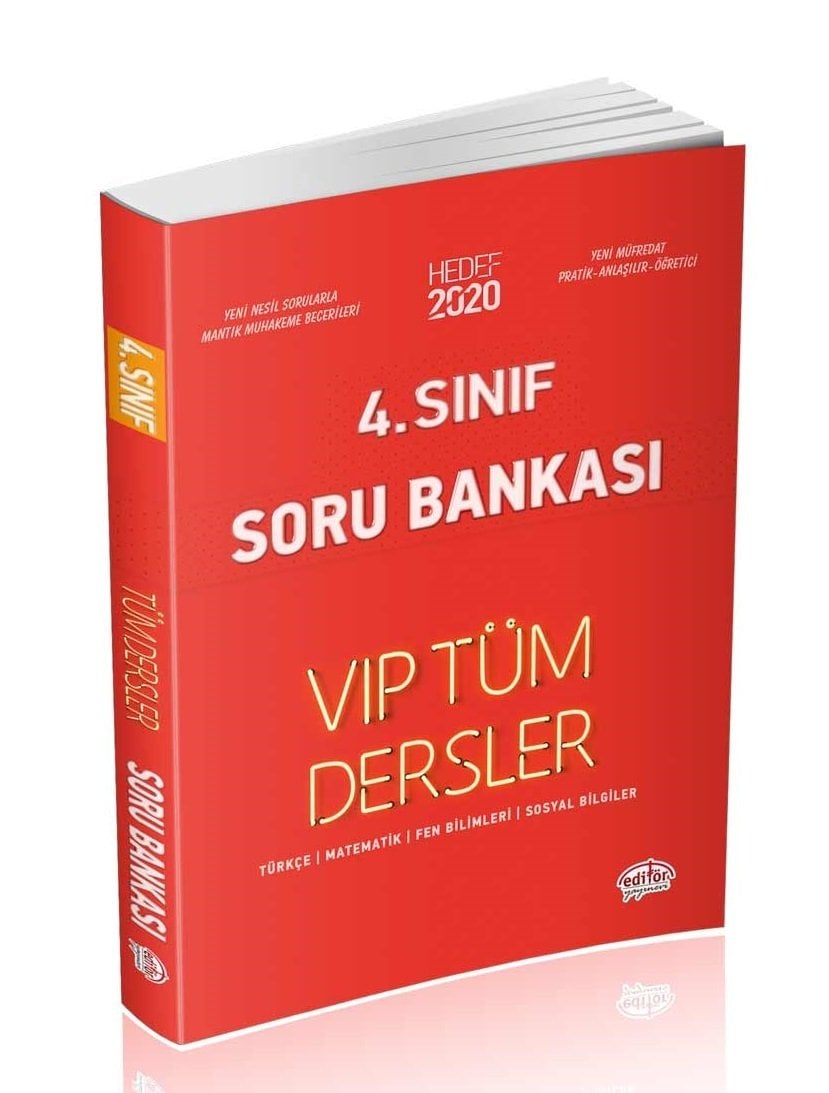 SÜPER FİYAT - Editör 4. Sınıf VIP Tüm Dersler Etkinliklerle Soru Bankası Editör Yayınları