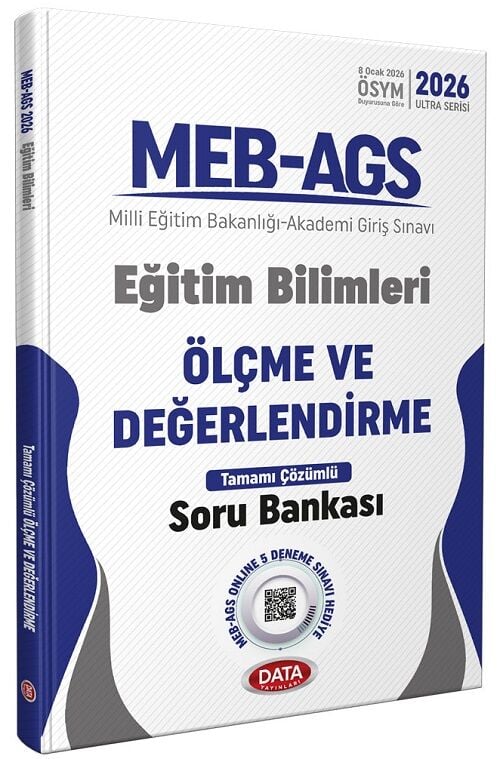 YENİ AGS - Data 2026 MEB-AGS Eğitim Bilimleri Ölçme ve Değerlendirme Soru Bankası Çözümlü Ultra Serisi Data Yayınları
