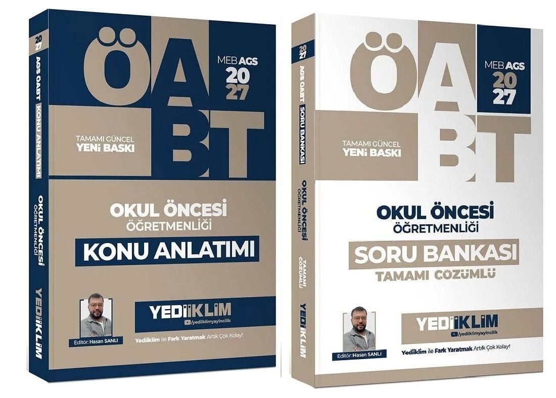 Yediiklim 2027 ÖABT MEB-AGS Okul Öncesi Öğretmenliği Konu Anlatımı + Soru Bankası 2 li Set - Hasan Sanlı Yediiklim Yayınları