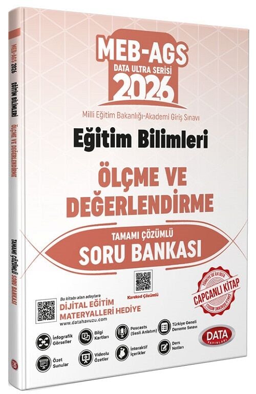 YENİ AGS - Data 2026 MEB-AGS Eğitim Bilimleri Ölçme ve Değerlendirme Soru Bankası Çözümlü Ultra Serisi Data Yayınları