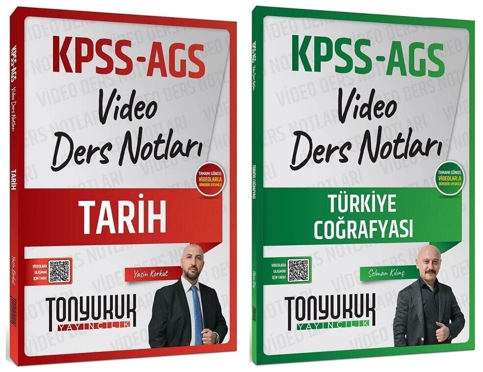 Tonyukuk 2026 KPSS MEB-AGS Tarih + Türkiye Coğrafyası Video Ders Notları 2 li Set - Yasin Korkut, Selman Kılınç Tonyukuk Yayıncılık