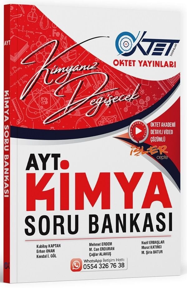 Oktet YKS AYT Kimya Soru Bankası Çözümlü Oktet Yayınları