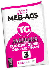 İndeks Akademi 2025 MEB-AGS TG-3 Türkiye Geneli Deneme Çözümlü İndeks Akademi Yayıncılık
