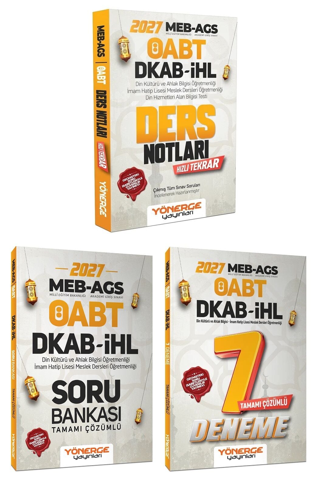 Yönerge 2027 ÖABT MEB-AGS DKAB Din Kültürü ve Ahlak Bilgisi Ders Notları + Soru Bankası + 7 Deneme 3 lü Set Yönerge Yayınları