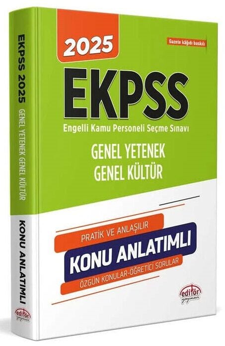 SÜPER FİYAT - Editör 2025 EKPSS Konu Anlatımlı Tek Kitap Editör Yayınları