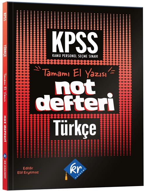 KR Akademi KPSS Türkçe El Yazısı Not Defteri KR Akademi Yayınları