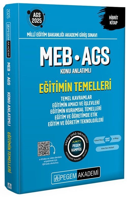 Pegem 2025 MEB-AGS Eğitimin Temelleri Konu Anlatımlı Pegem Akademi Yayınları
