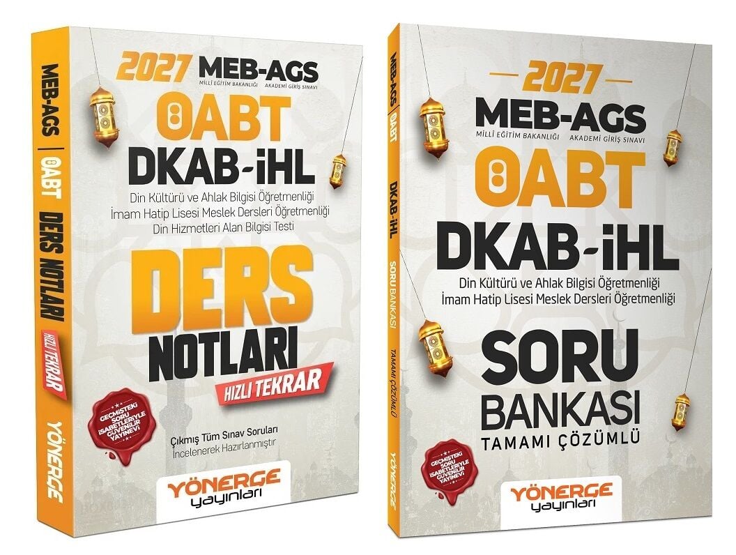 Yönerge 2027 ÖABT MEB-AGS DKAB Din Kültürü ve Ahlak Bilgisi Ders Notları + Soru Bankası 2 li Set Yönerge Yayınları