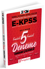 Saydam 2024 EKPSS Lise Ortaöğretim Ön Lisans Optimum Fasikül 5 Deneme Çözümlü Saydam Yayınları