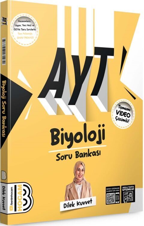 SÜPER FİYAT - Benim Hocam YKS AYT Biyoloji Soru Bankası Çözümlü - Dilek Kuvvet Benim Hocam Yayınları