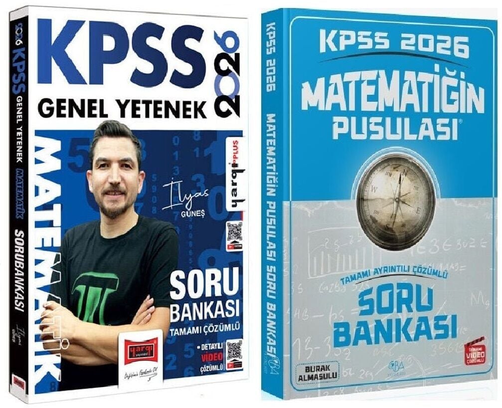 Yargı + CBA 2026 KPSS Matematik Soru Bankası 2 li Set - İlyas Güneş Yargı + CBA Yayınları