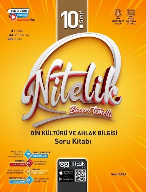 Nitelik 10. Sınıf Din Kültürü ve Ahlak Bilgisi Beceri Temelli Soru Kitabı Nitelik Yayınları