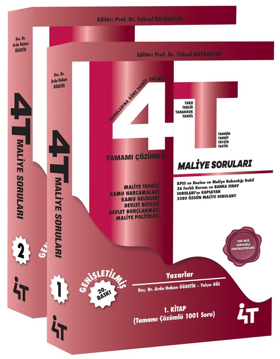 4T Yayınları KPSS A Grubu 4T Maliye Soruları Soru Bankası 20. Baskı - Arda Hakan Öğretir 4T Yayınları
