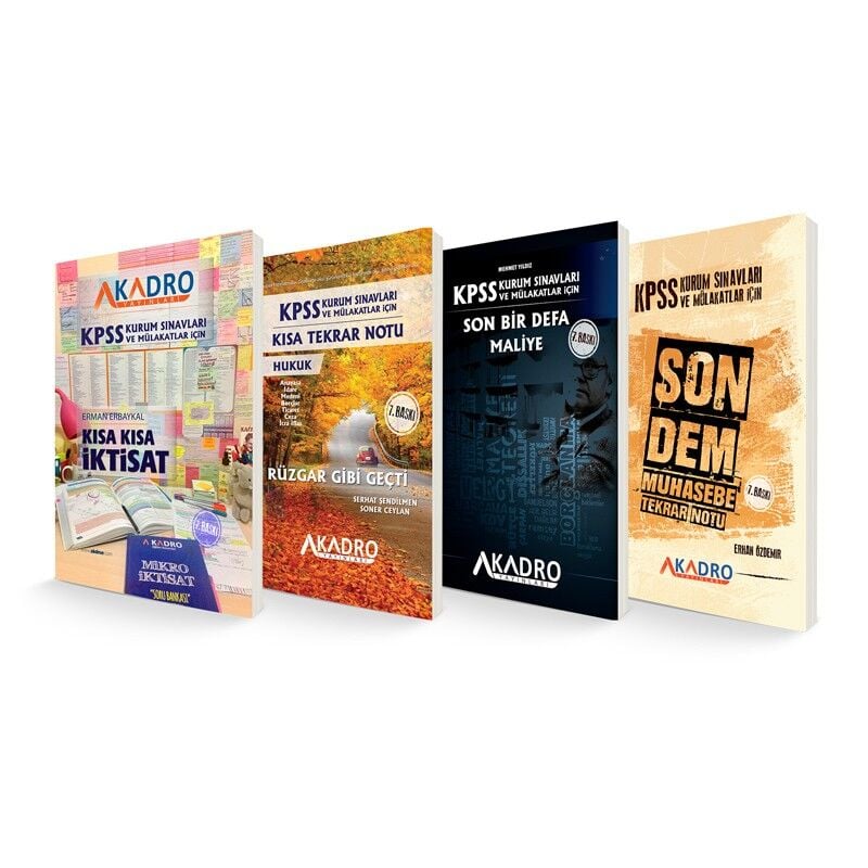 A Kadro KPSS A Grubu Son Tekrar Notları 4 Kitap Set 7. Baskı A Kadro Yayınları