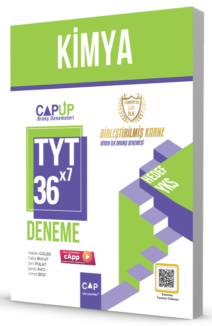 Çap Yayınları YKS TYT Kimya 36x7 UP Deneme Çözümlü Çap Yayınları